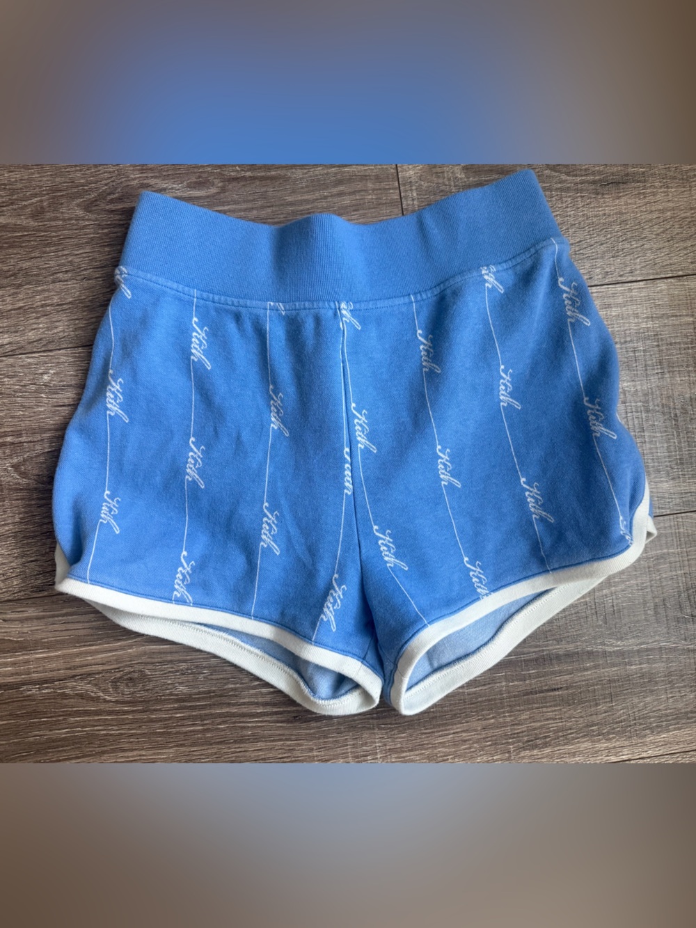 Kith Blue Athletic Logo-Strip Shorts